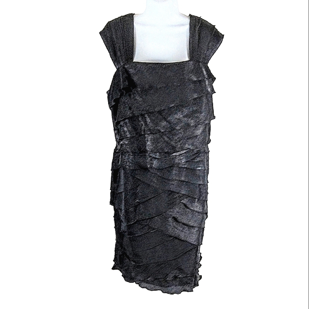 Signature by Sangria black cocktail dress